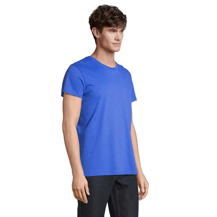 Tricou re crusader 150g albastru regal vibrant cu maneci scurte și guler rotund din bumbac moale