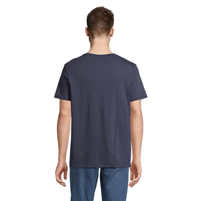 Tricou re crusader 150g bleumarin închis cu mâneci scurte și guler rotund din material de 150g