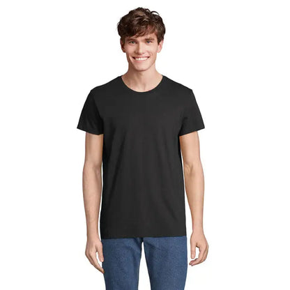 Tricou re crusader 150g negru din bumbac cu guler rotund pentru uz casual