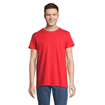 Tricou roșu re crusader 150g cu guler rotund din bumbac moale