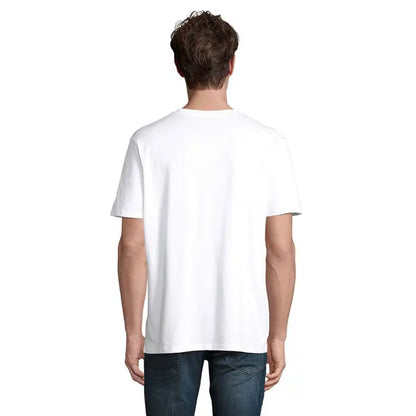 Tricou uni odyssey 170g alb din bumbac cu guler rotund simplu si maneci scurte