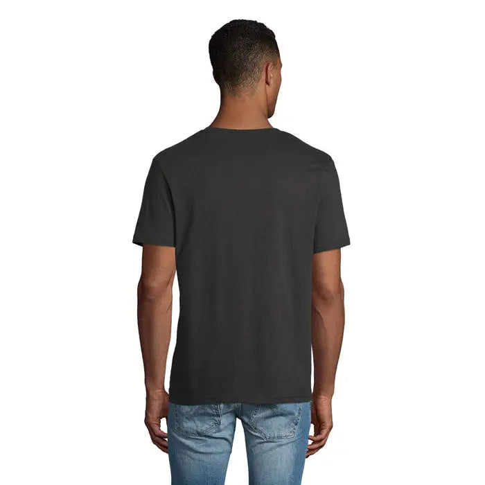Tricou uni odyssey 170g negru cu mâneci scurte și gât rotund din bumbac pentru uz zilnic