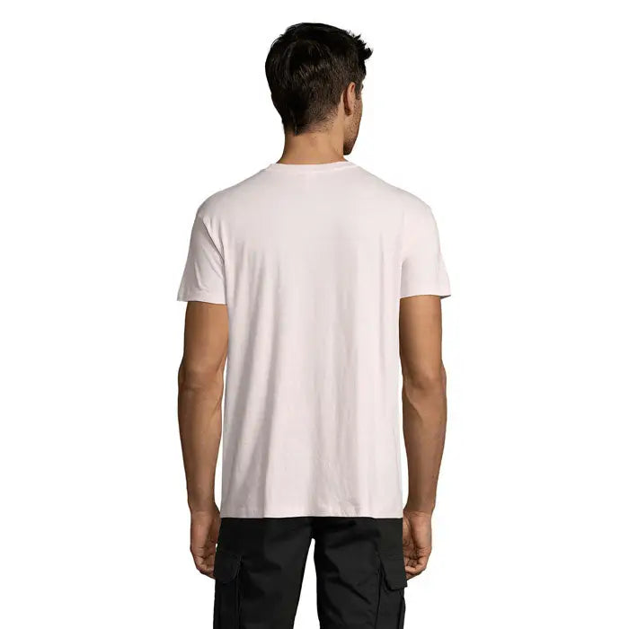 Tricou uni regent 150g alb din bumbac cu guler rotund pentru uz casual