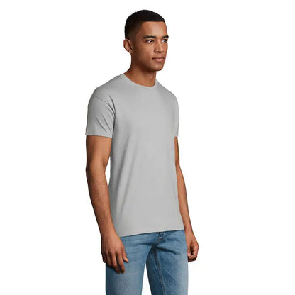 Tricou uni regent 150g gri deschis cu guler rotund și finisaj neted al materialului