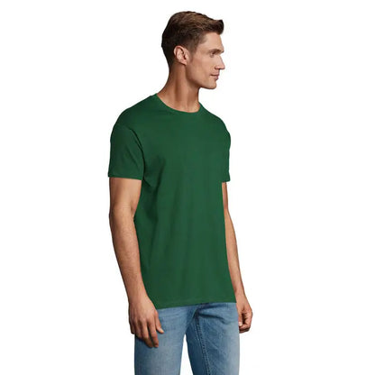 Tricou uni regent 150g forest green cu mâneci scurte și guler rotund din bumbac moale