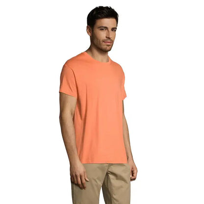 Tricou uni regent 150g pentru barbati cu maneci scurte, gat rotund si culoare portocalie solida