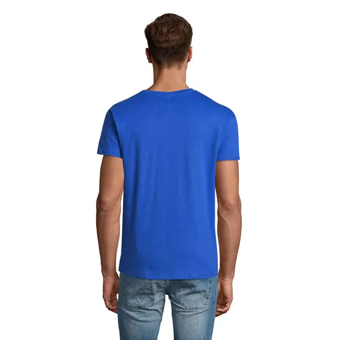 Tricou uni regent 150g albastru regal solid cu mânecă scurtă și guler rotund din material rezistent