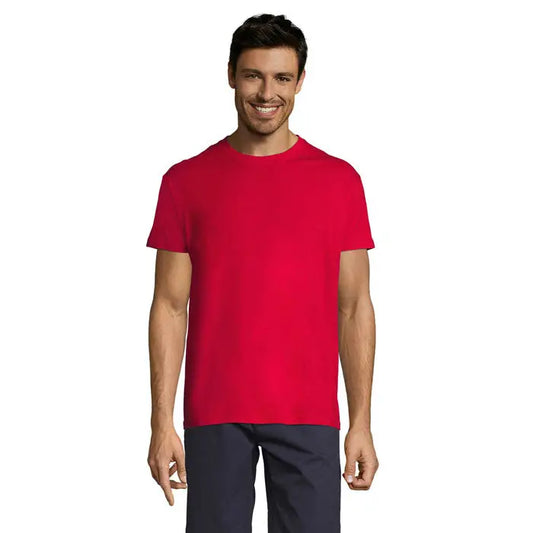 Tricou uni regent 150g roșu vibrant cu mâneci scurte și material moale din bumbac pentru uz zilnic