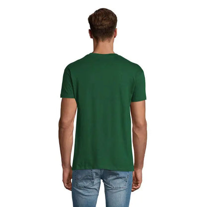 Tricou uni regent 150g cu mânecă scurtă, guler rotund, verde închis, material solid