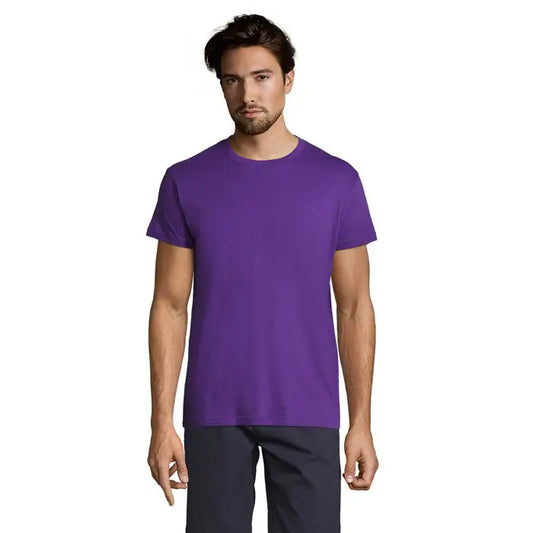 Tricou uni regent 150g mov cu decolteu rotund din bumbac moale ideal pentru purtat zilnic