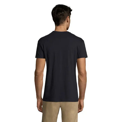 Tricou uni regent 150g negru cu mânecă scurtă și guler rotund din material ușor și confortabil
