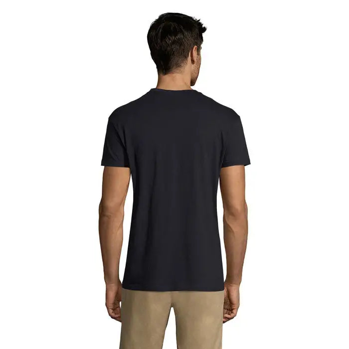 Tricou uni regent 150g negru cu mânecă scurtă și guler rotund din bumbac pentru uz casual