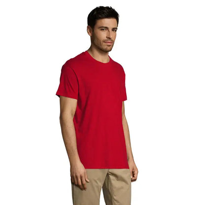 Tricou regent unisex roșu cu guler rotund din bumbac 150g ideal pentru uz casual