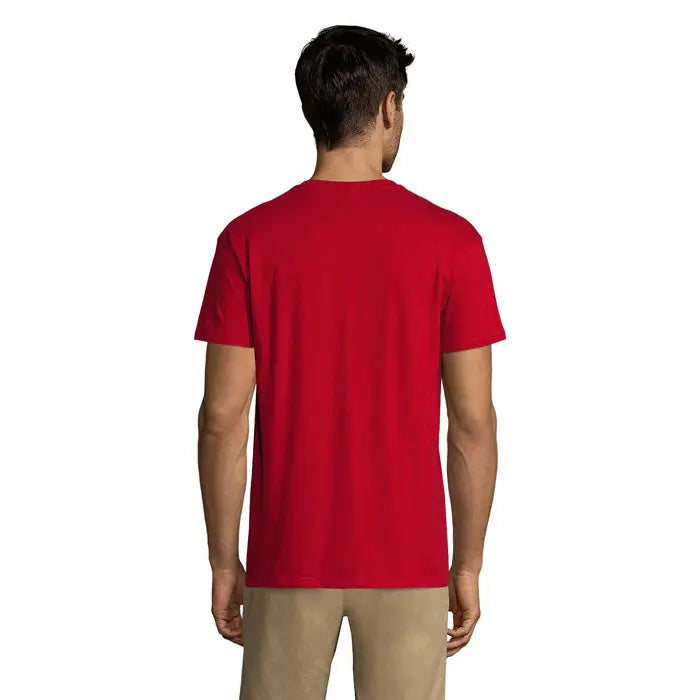 Tricou uni regent 150g roșu cu mânecă scurtă și gât rotund, tricou simplu și ușor pentru uz zilnic