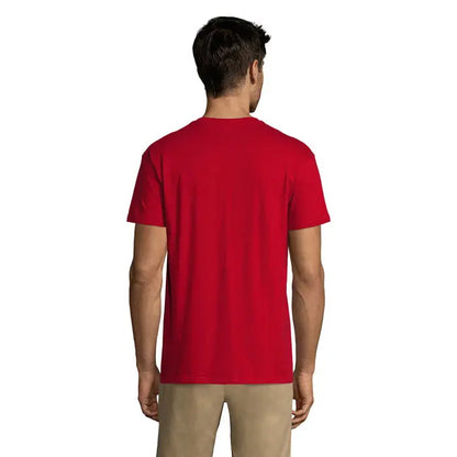 Tricou uni regent 150g roșu cu mânecă scurtă și gât rotund, tricou simplu și ușor pentru uz zilnic