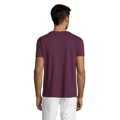 Tricou uni regent 150g pentru bărbați, simplu, cu mânecă scurtă, culoare bordo, material 150g