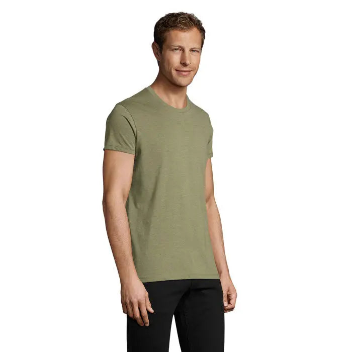 Tricou barbatesc olive green tricou cu maneci scurte regent fit 150 ideal pentru tinute casual