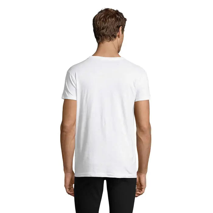 Tricou alb din bumbac trioс barbati regent fit 150 cu gat rotund clasic si maneci scurte