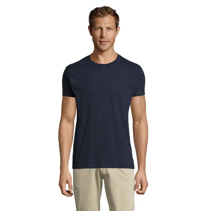 Tricou navy albastru regent fit 150 barbatesc trioc cu gat rotund, material confortabil pentru uz zilnic