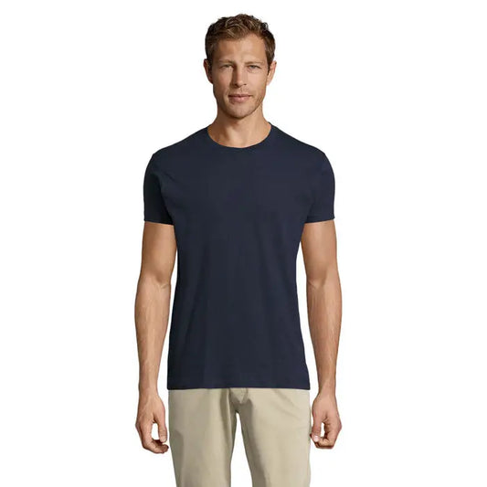 Tricou navy albastru regent fit 150 barbatesc trioc cu gat rotund, material confortabil pentru uz zilnic