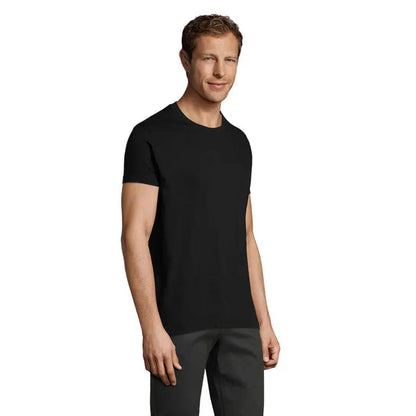 Tricou negru bărbătesc trioc regent fit 150 cu croială ajustată și decolteu rotund din material neted