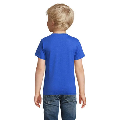 Tricou copii trioc crusader albastru deschis din bumbac 150g cu maneci scurte