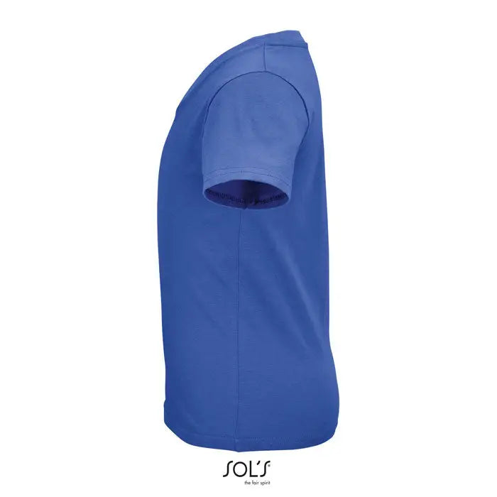 Tricou royal blue solid pentru copii trioc crusader kids 150g cu design minimalist si cusaturi bine finisate