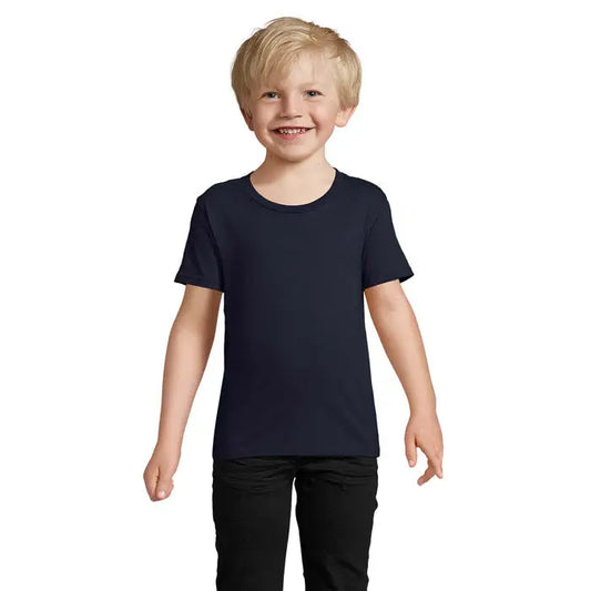 Trioc crusader kids 150g tricou bleumarin cu mâneci scurte de bumbac pentru copii