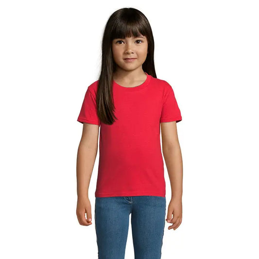 Tricou rosu din bumbac cu maneci scurte si guler clasic trioc crusader kids 150g