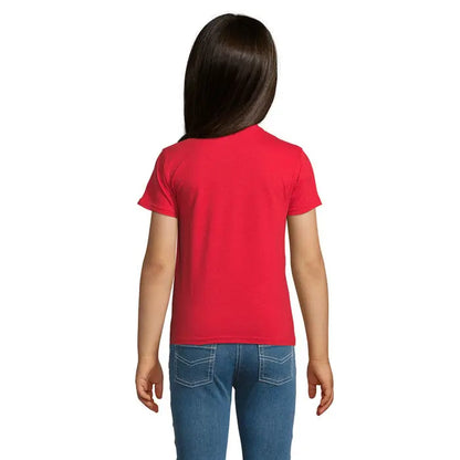 Tricou roșu de bumbac cu mânecă scurtă pentru copii trioc crusader 150g, vedere spate