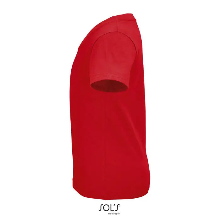 Tricou roșu pentru copii trioc crusader cu mâneci scurte și gât rotund din bumbac moale 150g