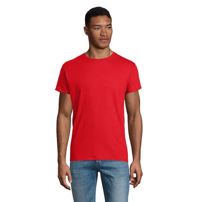 Tricou roșu uni cu gât rotund din bumbac trioc epic uni 140g perfect pentru uz casual
