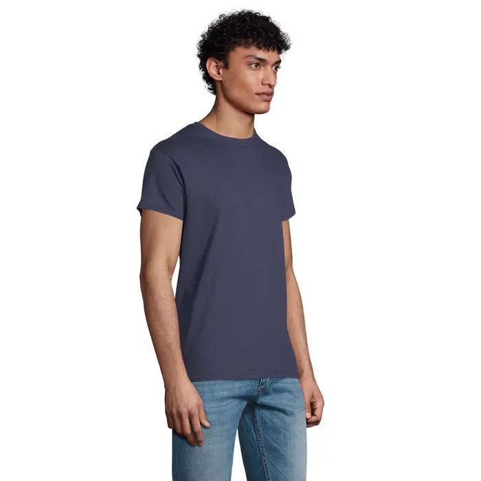 Tricou unisex trioc epic uni 140g, gri închis, mâneci scurte, guler rotund, material bumbac 140g