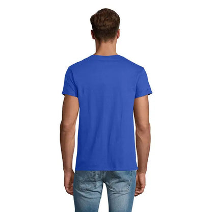 Tricou solid albastru regal cu mâneci scurte trioc epic uni 140g din material de 140g