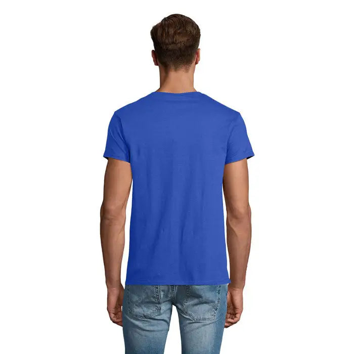 Tricou solid royal albastru închis cu mâneci scurte trioc epic uni 140g din material rezistent