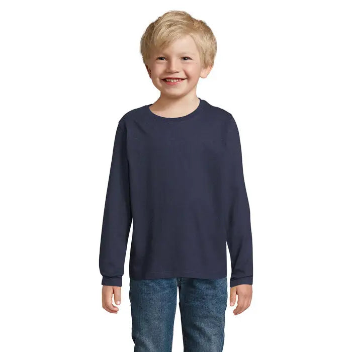Tricou pentru copii imperial lsl bleumarin cu mâneci lungi din bumbac, ideal pentru activități zilnice