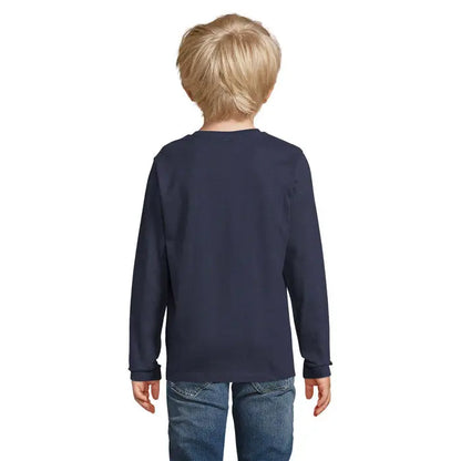 Tricou albastru închis cu mâneci lungi pentru copii trioc imperial lsl din bumbac moale