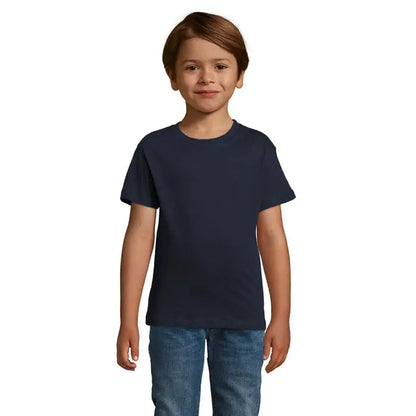 Tricou bleumarin din bumbac pentru copii trioc regent fit kids 150, confortabil si casual