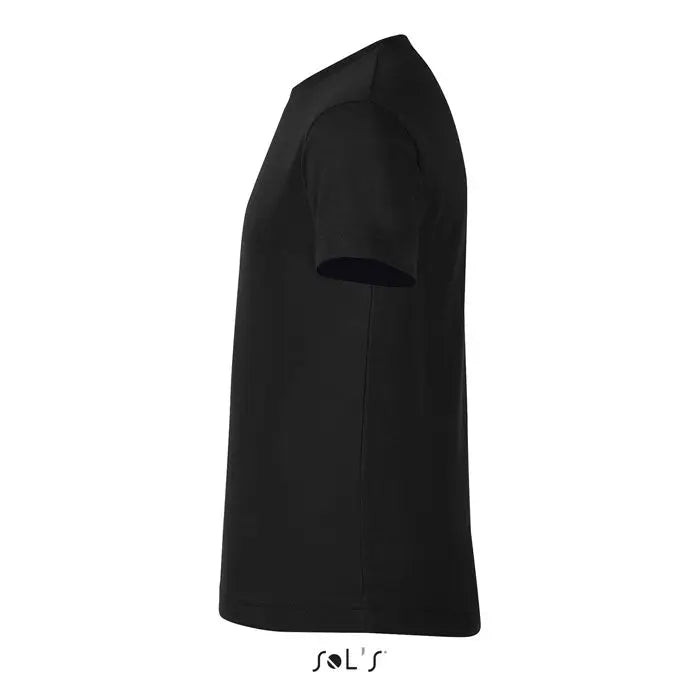 Tricou copii negru cu mâneci scurte regent fit trioc cu detaliu subtil de cusătură și guler rotund simplu