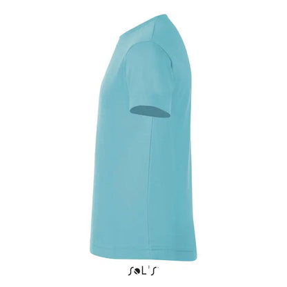 Tricou albastru deschis pentru copii trioc regent fit kids 150 cu mâneci scurte și guler rotund simplu