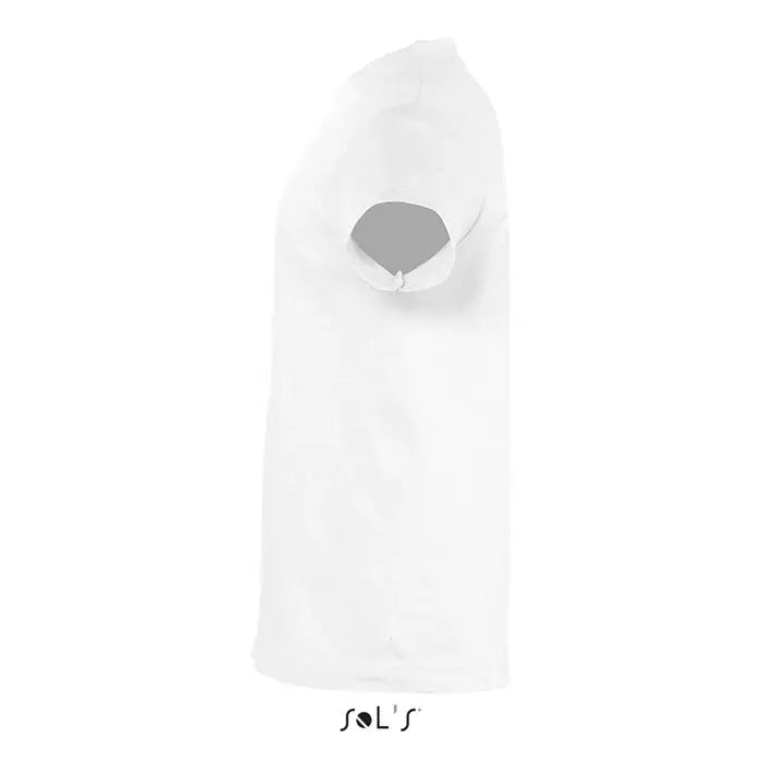 Tricou alb cu mânecă scurtă pentru copii regiunea trio c 150g din material textil moale și design simplu