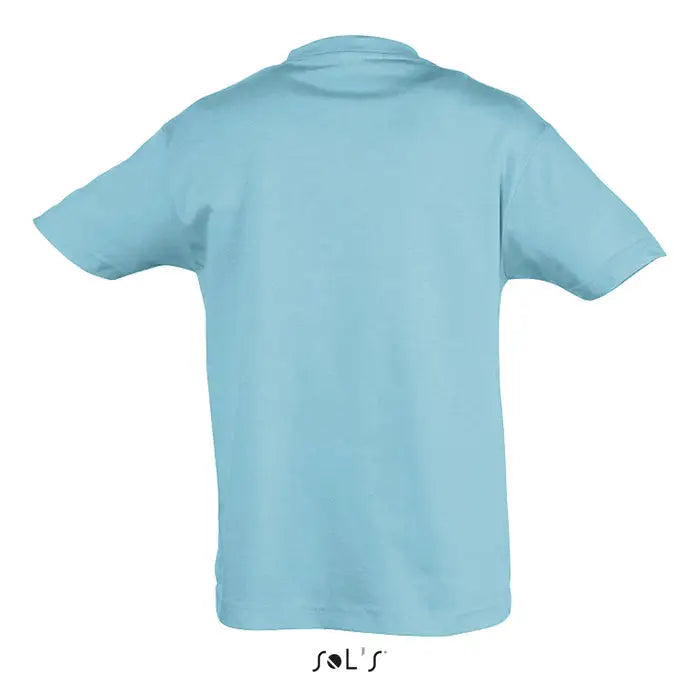Trioс regent kids 150g tricou copii albastru deschis mâneci scurte din bumbac moale cu guler rotund clasic