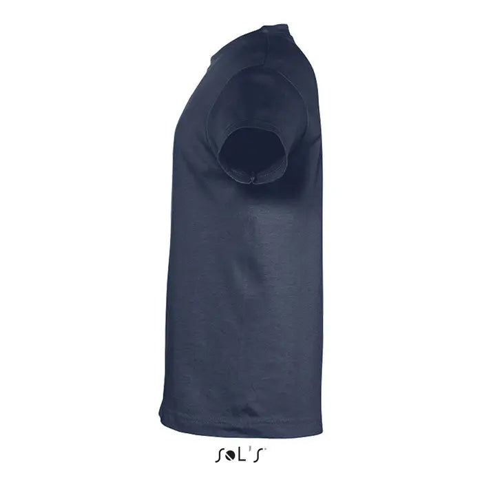 Tricou pentru copii trioc regent kids 150g bleumarin din bumbac cu maneci scurte si gat rotund simplu