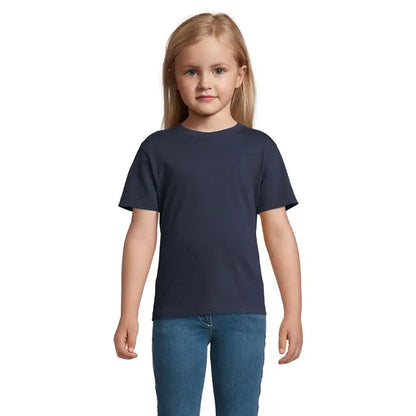 Tricou pentru copii trioc regent navy albastru din bumbac 150g pentru toddleri