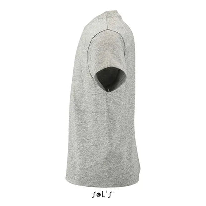 Tricou pentru copii trioc regent kids 150g heather gri deschis maneca scurta si decolteu rotund simplu