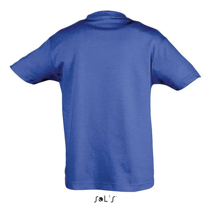 Tricou albastru regal trioc regent kids 150g din bumbac moale cu mâneci scurte și guler rotund clasic