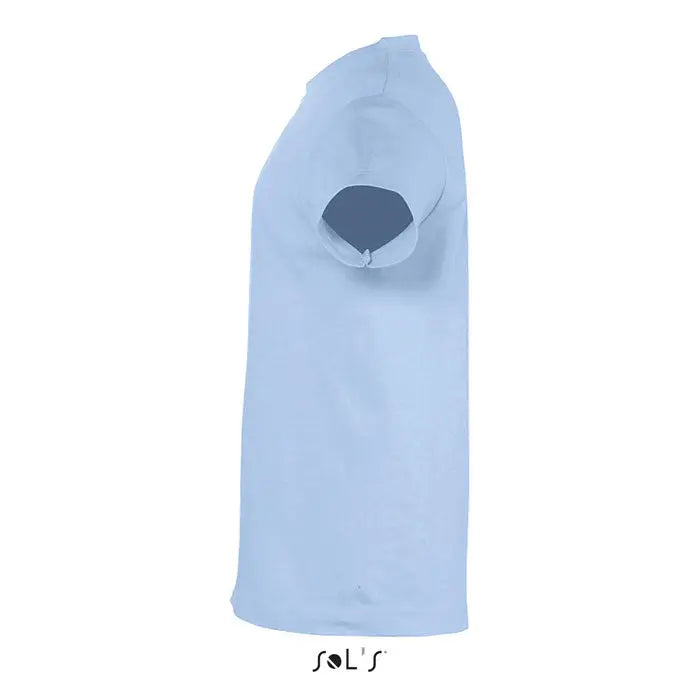 Tricou albastru deschis cu mânecă scurtă trioc regent kids 150g, culoare solidă și design simplu