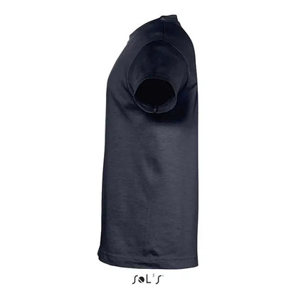 Tricou negru cu mâneci scurte trioc regent kids 150g cu guler rotund simplu și textură subtilă
