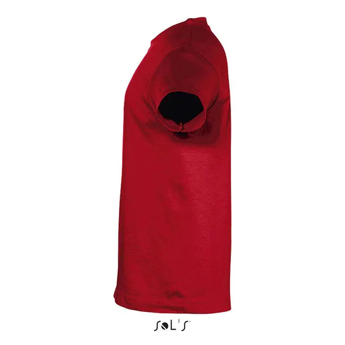 Tricou roșu sol’s trioc regent kids 150g cu mâneci scurte și guler interior negru din material ușor