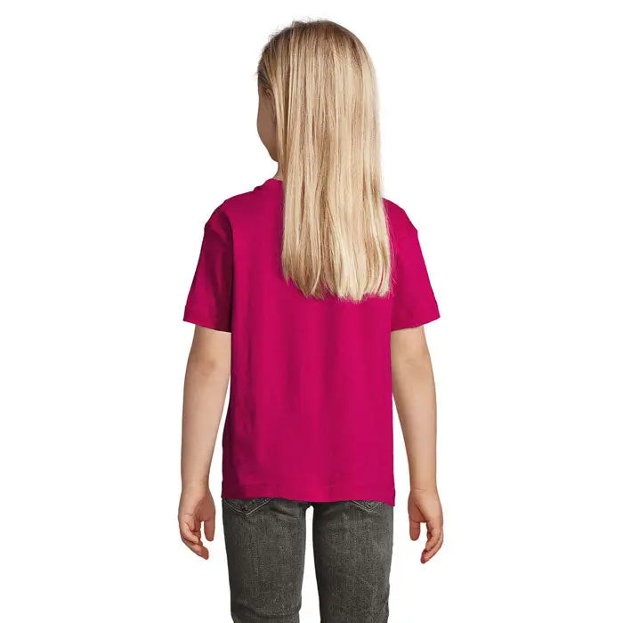 Tricou vibrant magenta cu mâneci scurte trios regent kids 150g pentru copii din material de calitate